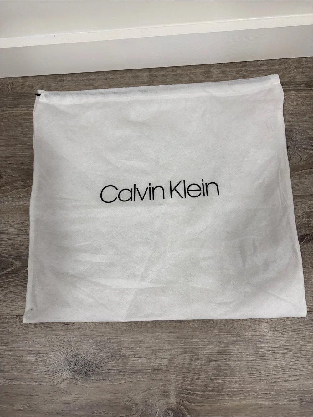 Calvin Klein Black Leather Shoulder Bucket Bag with Silver Hardware